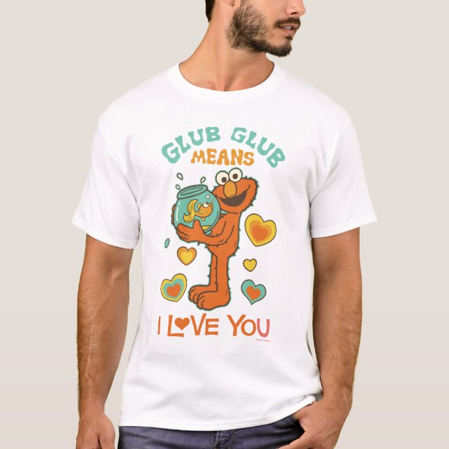 T-shirt Elmo tenant son poisson rouge (Devant)