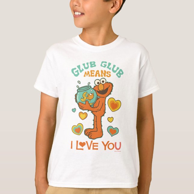 T-shirt Elmo tenant son poisson rouge (Devant)