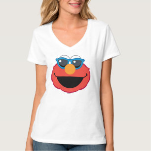 T-shirt Elmo visage souriant avec lunettes de soleil