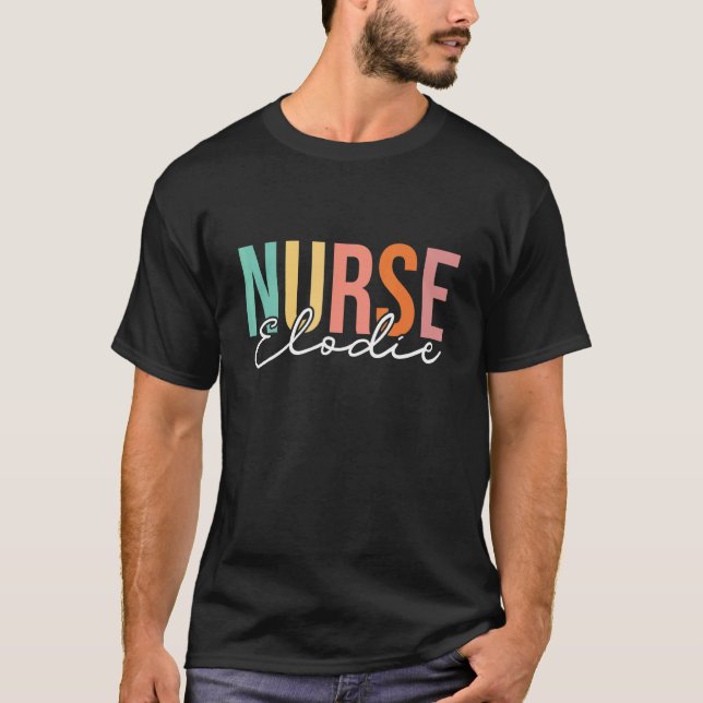 T-shirt Elodie Stethoscope Médicale Docteur Infirmière Per (Devant)
