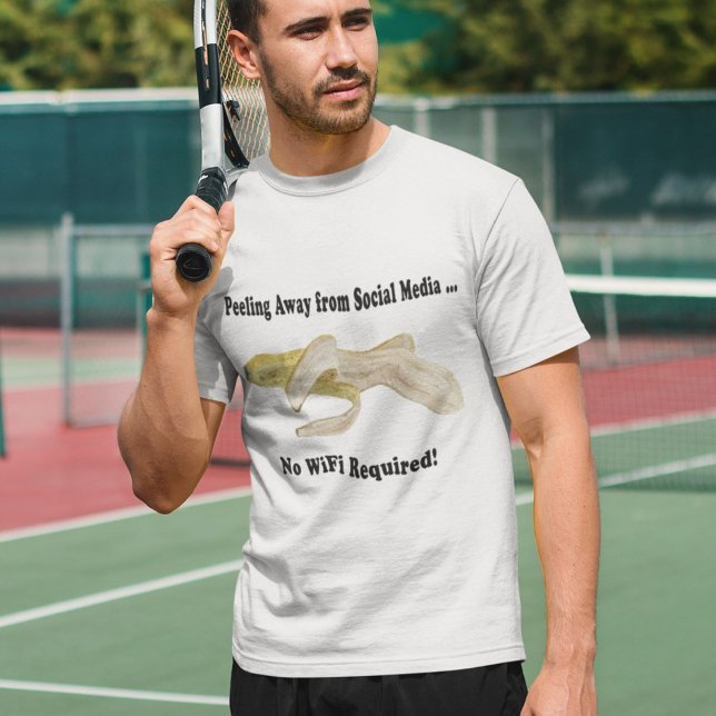 T-shirt Éloigner les médias sociaux Banana (Créateur téléchargé)