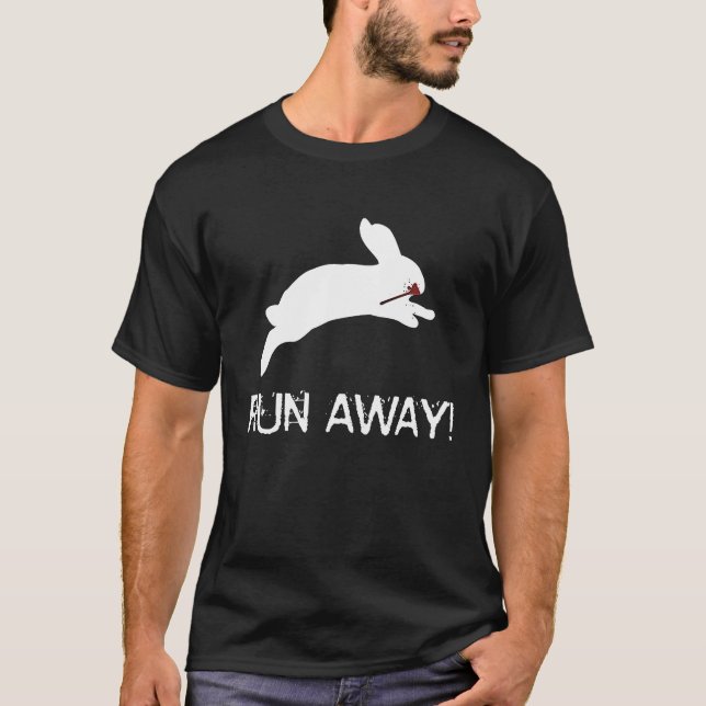 T-shirt Éloignez-vous des lapins et lapins (Devant)
