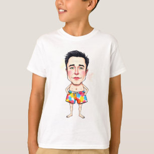 T-shirt Elon à la plage