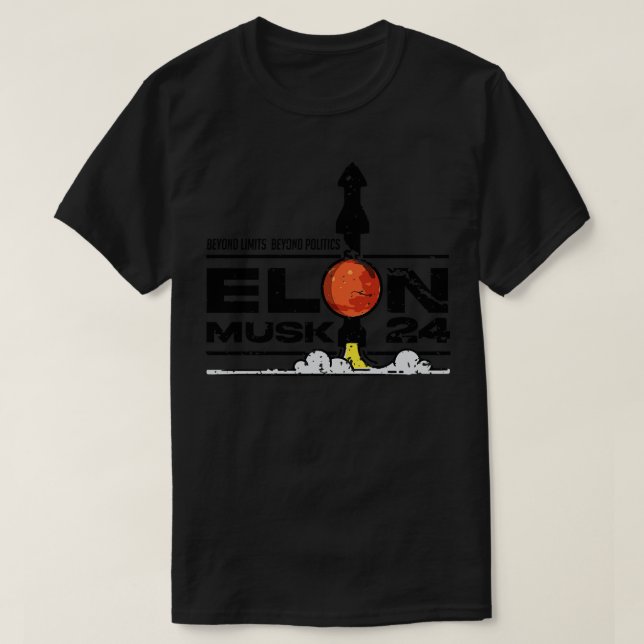 T-shirt Elon Musck pour 2024 Distressed Design (Design devant)