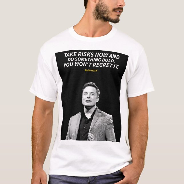 T-shirt Elon Musk quotes  (Devant)