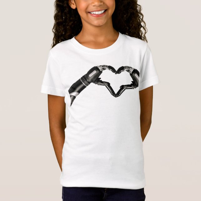 T-Shirt Elon Robot Heart Musk (Devant)