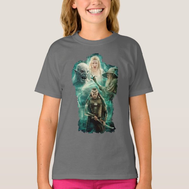 T-shirt ELROND™, Azog, Galadriel & Gandalf Graphic (Devant)