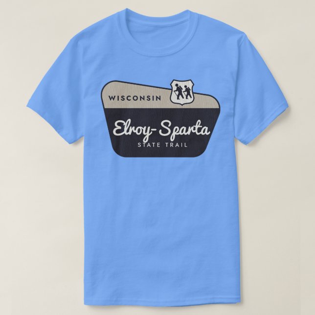 T-shirt Elroy Sparta State Trail Wisconsin Affiche de bien (Design devant)