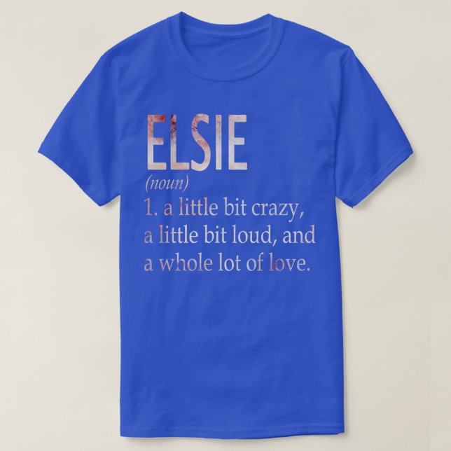 T-shirt Elsie Fille Nom Définition (Design devant)