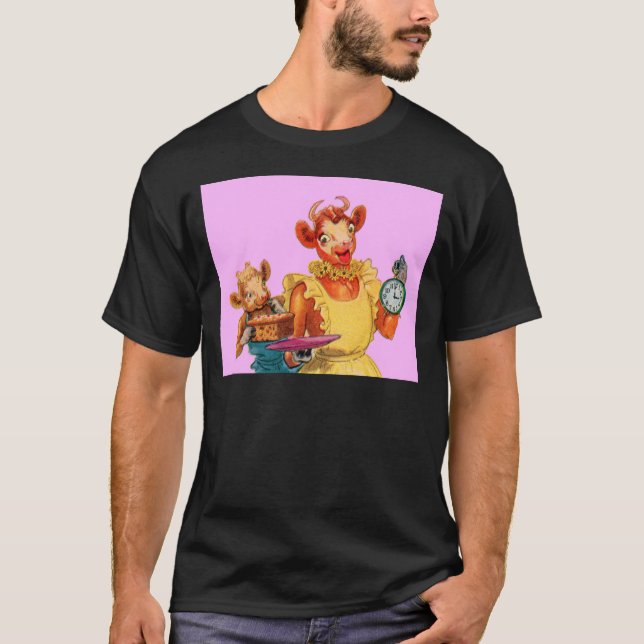 T-shirt Elsie la vache et sa fille Beulah - C'est l'heure  (Devant)