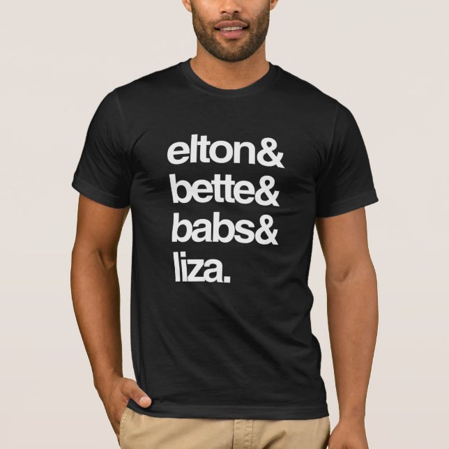 T-shirt Elton Bette Babs et Liza (Devant)