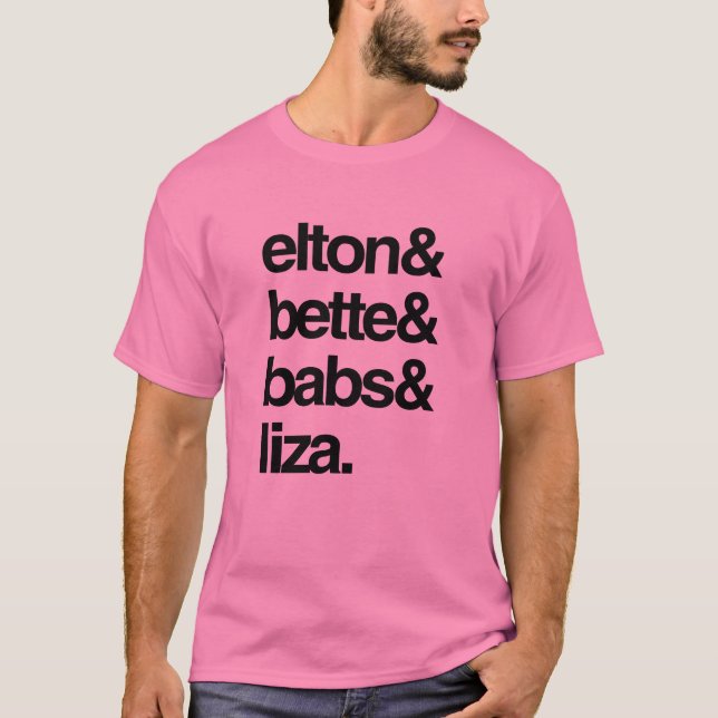 T-shirt Elton Bette Babs et Liza (Devant)