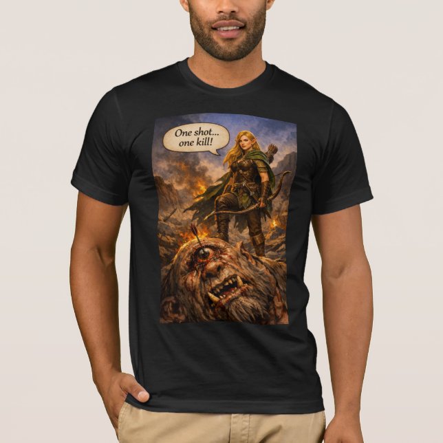 T-shirt Elven Ranger contre Cyclope (Devant)