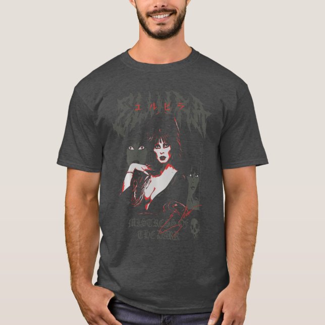 T-shirt Elvira Mistress of the Dark Collage Poster HorrorV (Devant)