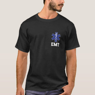 T-shirt EM EMS Paramètre mince ligne blanche à deux côtés 