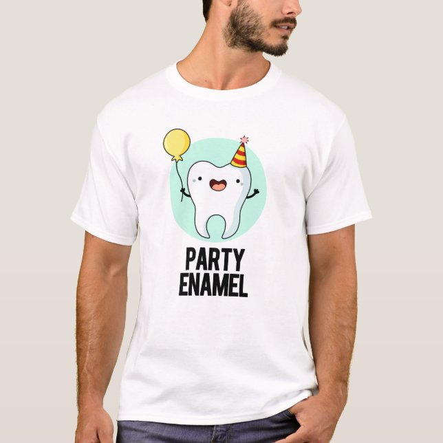 T-shirt Émail de fête Funny Dot Pun (Devant)