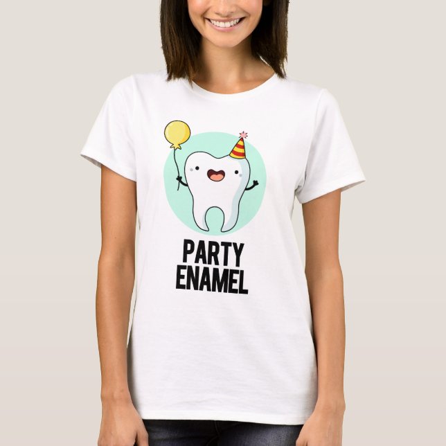 T-shirt Émail de fête Funny Dot Pun (Devant)