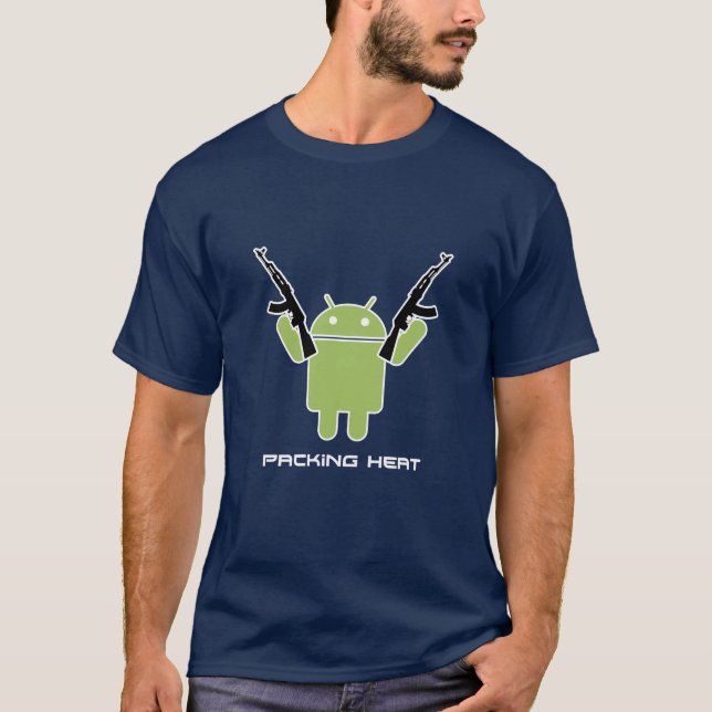 T-shirt emballage androïde (Devant)