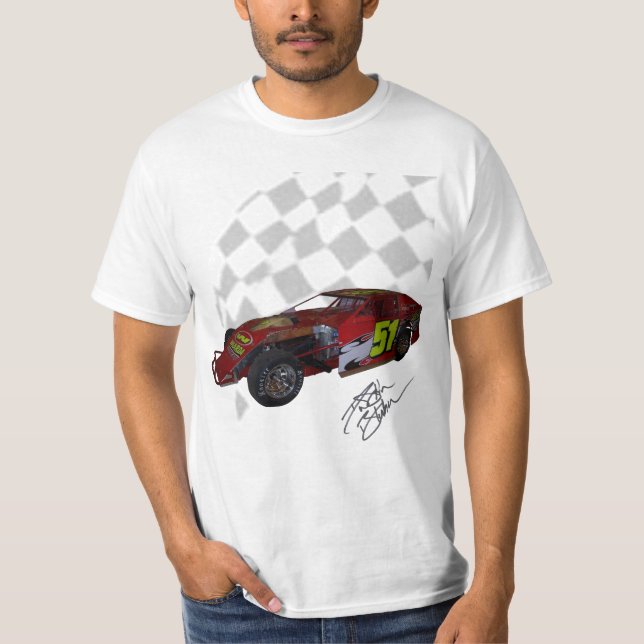 T-shirt emballage checkered gris de drapeau-bluhm (Devant)