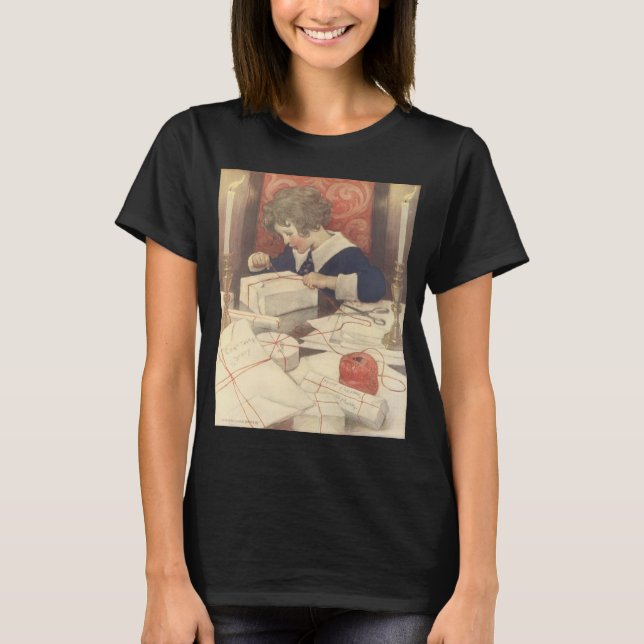 T-shirt Emballage des cadeaux de Noël, Jessie Willcox Smit (Devant)