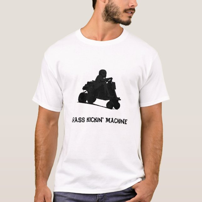 T-shirt Emballage noir de tondeuse à gazon de joueur (Devant)
