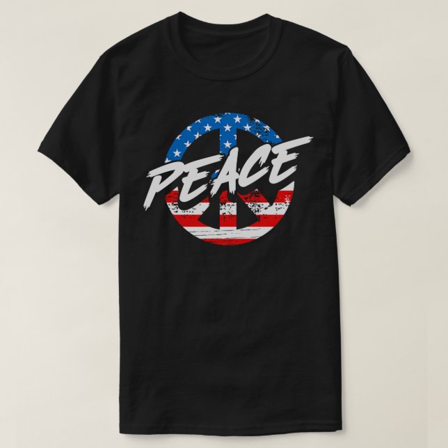 T-shirt emballé avec le drapeau américain (Design devant)