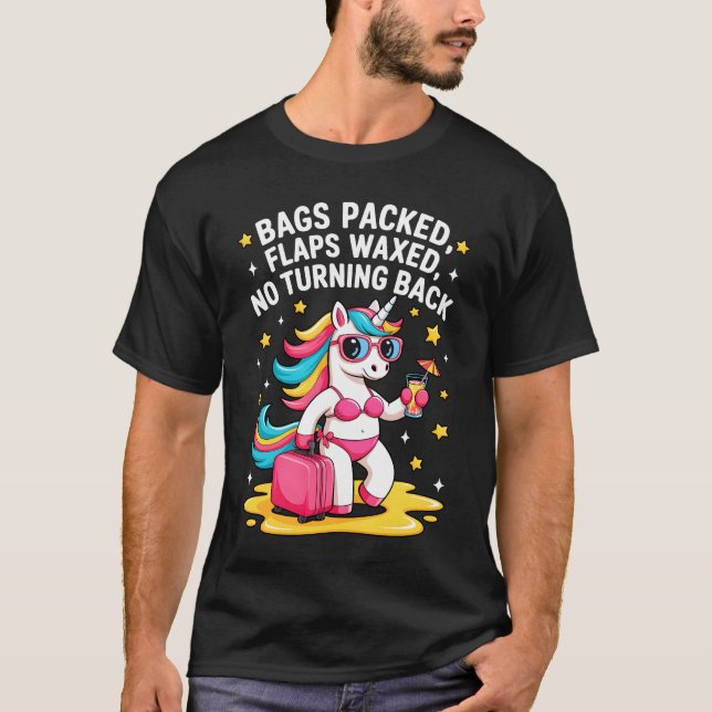 T-shirt Embarrassing Funny Unicorn Vacation Travel Adult H (Devant)