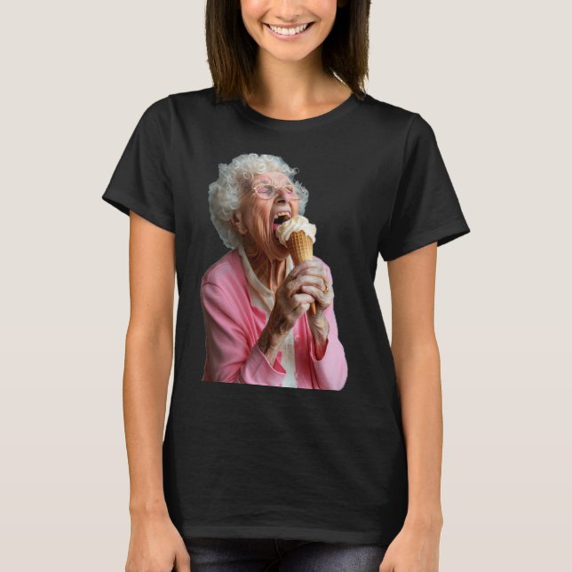 T-shirt Embarring Old Ladies Meme Grandma Grandmother Gran (Devant)