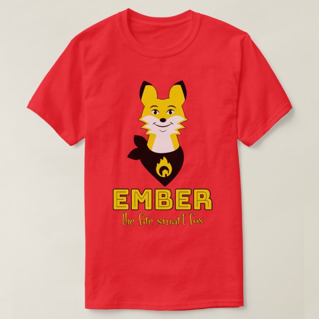 T-shirt Ember the Fire Smart Fox Canada (Design devant)