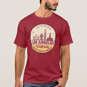 T-shirt Emblem de Los Angeles California City Skyline