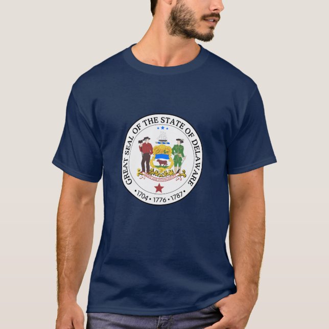 T-shirt Emblem Seal de l'État du Delaware (Devant)