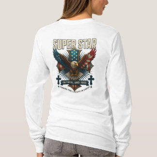 T-shirt Emblème d'aigle super étoile
