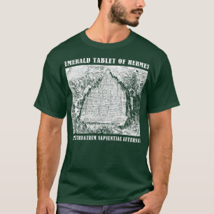 T-shirt Emblème d'alchimie hermétique Emerald Tablet de He