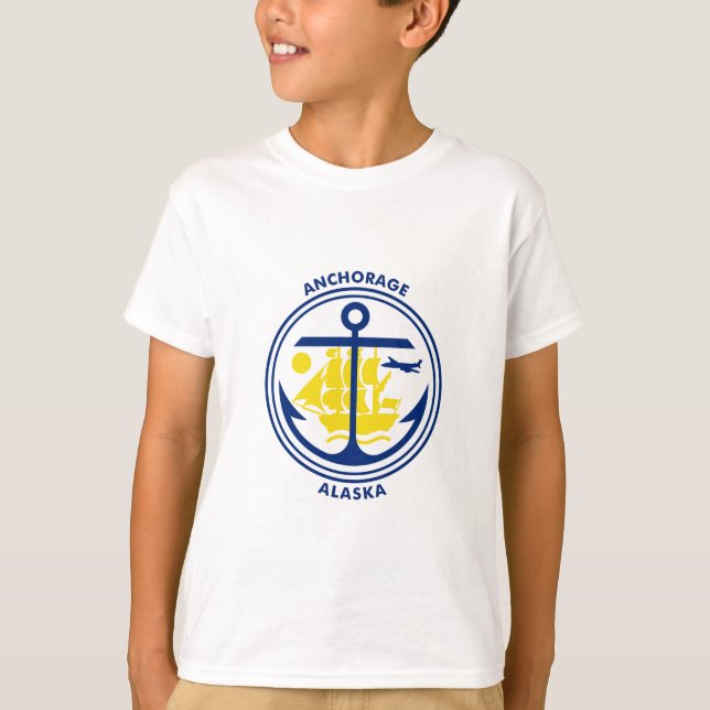 T-Shirt Emblème d'Anchorage, Alaska (Devant)