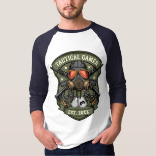 T-shirt Emblème de badge militaire de joueur tactique