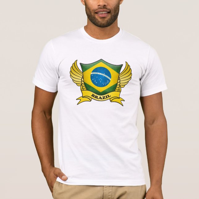T-shirt Emblème de Brazil Flag (Devant)