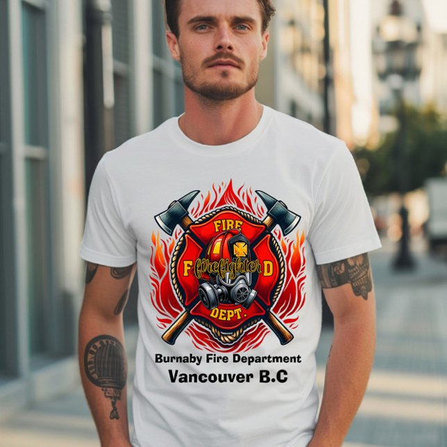 T-shirt Emblème de courage porté par les pompiers (Créateur téléchargé)