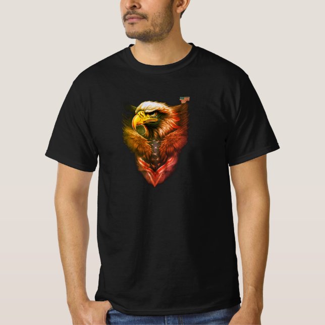 T-shirt Emblème de cristal Eagle Pride Victoire (Devant)