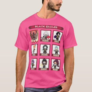 T-shirt Emblème de feu Trois maisons Aigles noirs Maison P