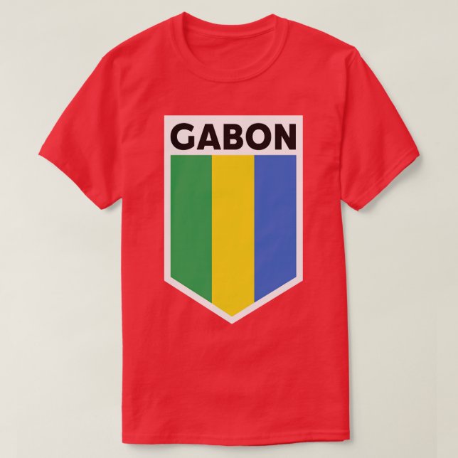 T-shirt Emblème de Gabon Flag (Design devant)