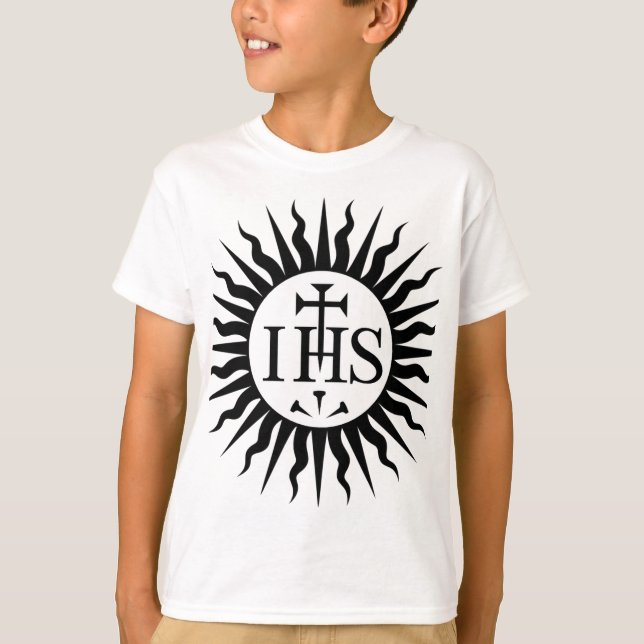 T-shirt Emblème de la Compagnie de Jésus Monogramme (Devant)