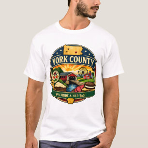 T-shirt Emblème de la fierté du patrimoine du comté de Yor