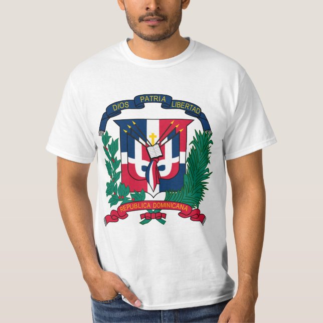 T-shirt emblème de la république dominicaine (Devant)