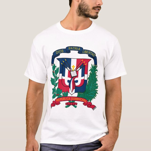 T-shirt emblème de la république dominicaine (Devant)