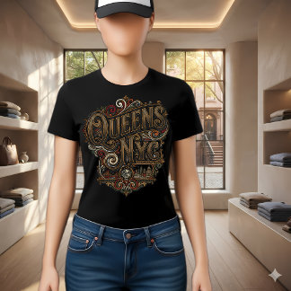 T-shirt Emblème de la skyline Art Déco de Manhattan