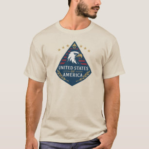 T-shirt Emblème de l'aigle pyramide des États-Unis d'Améri