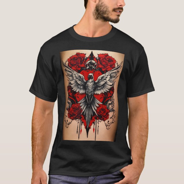 T-shirt Emblème de l'empereur : Chemise Dragon Chinoise (Devant)