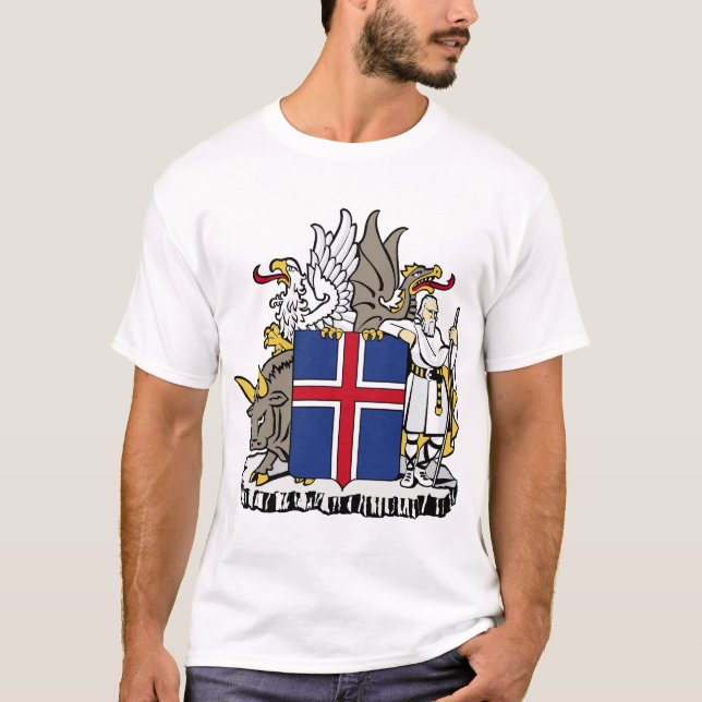 T-shirt emblème de l'islande (Devant)
