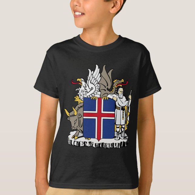 T-shirt emblème de l'islande (Devant)