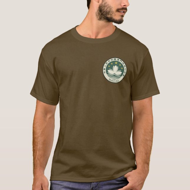 T-shirt Emblème de Macao - poche (Devant)